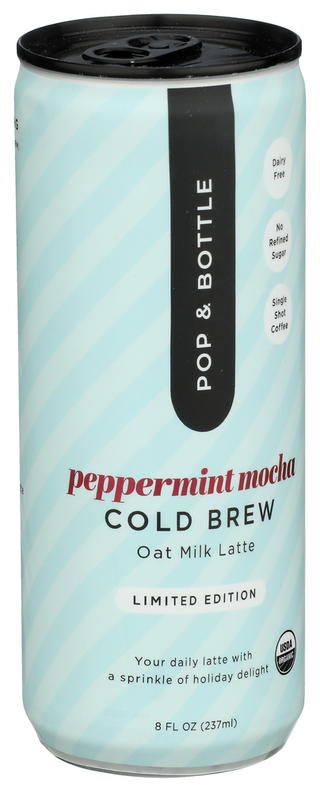 Pop And Bottle Latte Oat Pepprmnt Mocha - Left - Front