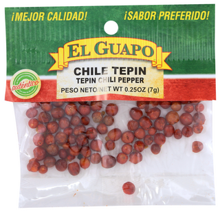 EL GUAPO TEPIN CHILI PEPPER, 0.25 OZ. - No Plunge - Front