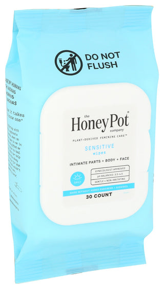 The Honey Pot Wipes Sensitive Intimate - Left - Front