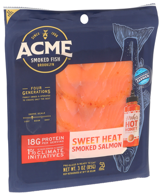 Acme Salmon Cld Smkd Hot Hney - Left - Front