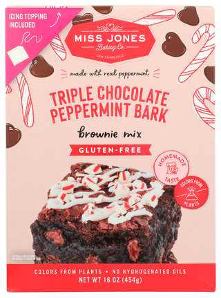 Miss Jones Baking Co Mix Brwni Trp Chc Pprmnt - No Plunge - Front