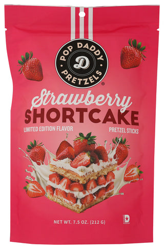 Pop Daddy Popcorn & Pretzels Pretzels Strwbry Shrtck - No Plunge - Front