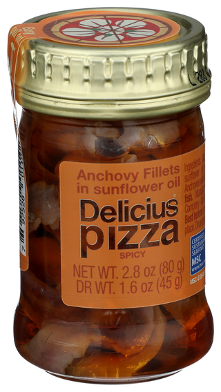 Delicius Anchovy Flt Spy Sfwr Oil - Left - Front