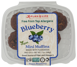 Flax4life Muffin Blbrymini Vgn 6pc - No Plunge - Front