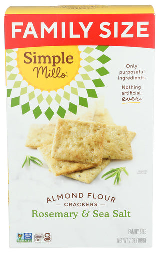 Simple Mills Crackers Almnd Flr Rsmry - Centre - Front