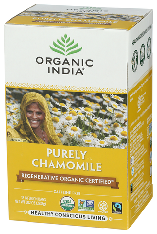Organic India Tea Purely Chamomile - Right - Front