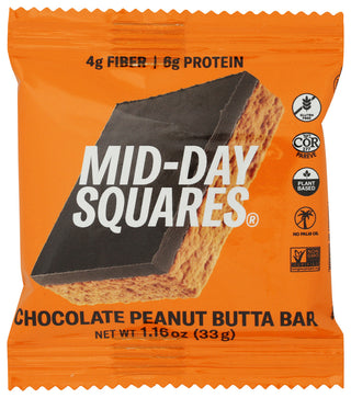 Mid Day Squares Bar Peanut Butta - No Plunge - Front