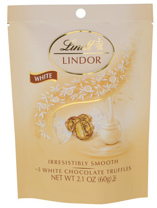Lindt Choc Lindor Wht Peg Bag - Centre - Front