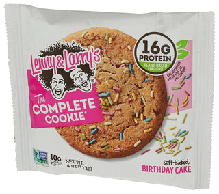 LENNY & LARRY'S COMPLETE COOKIE, BIRTHDAY CAKE, 4 OZ. - Right - Front