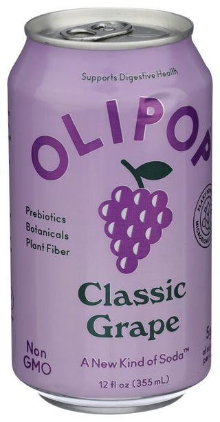 Olipop Soda Preb Classic Grape - Left - Front