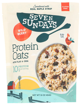 Seven Sundays Oats Protein Wildberry - No Plunge - Front