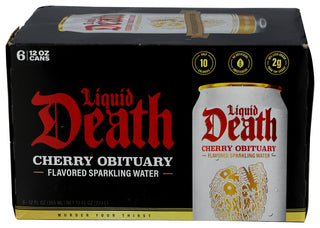 Liquid Death Water Sp Cherry Obit 6pk - Centre - Front