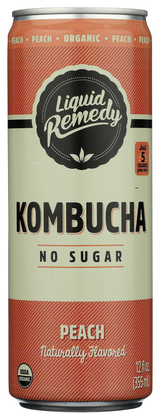 Liquid Remedy Kombucha Peach Org - No Plunge - Front