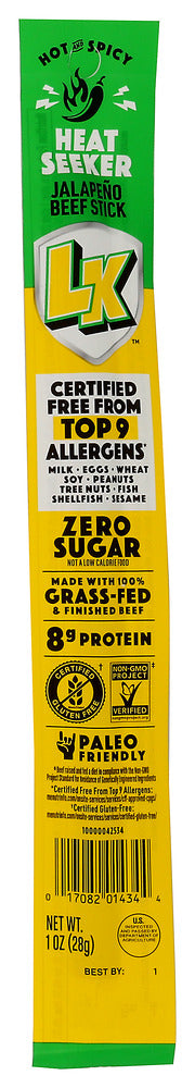 Lorissas Kitchen Beef Sticks Jalapeno - No Plunge - Front