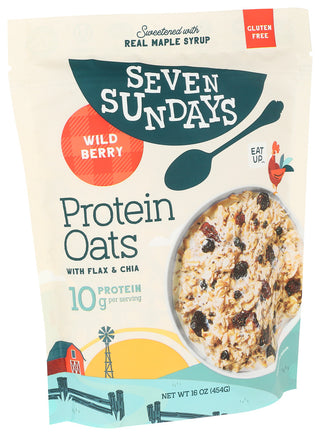 Seven Sundays Oats Protein Wildberry - Left - Front