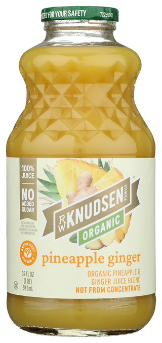 Knudsen Juice Pnapple Ginger Org - No Plunge - Front