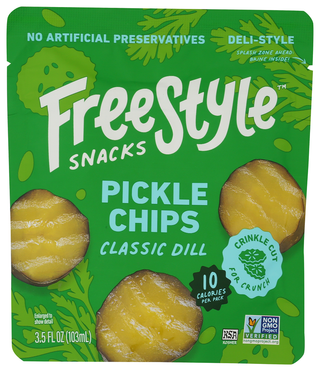 Freestyle Snacks Pickle Chips Dill Classc - No Plunge - Front
