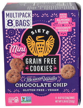 Siete Cookie Choc Chip Mp 8ct - Centre - Front