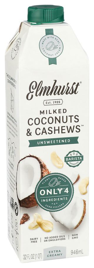 Elmhurst Cashew Coconut Unswtened - Left - Front