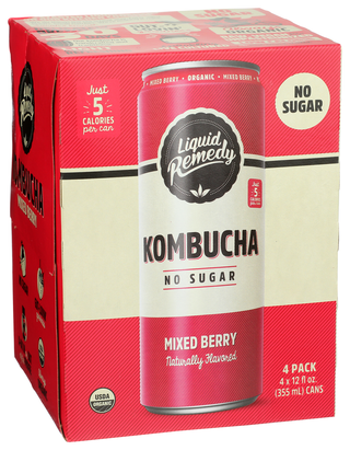 Liquid Remedy Kombucha Mxd Brry 4pk Og - Left - Front