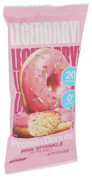 Legendary Foods Donut Pink Sprinkles - Left - Front