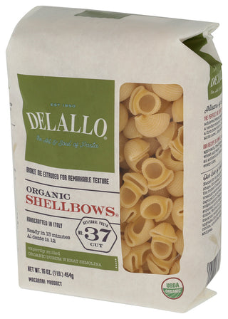 Delallo Pasta Shellbow 37 Org - Right - Front