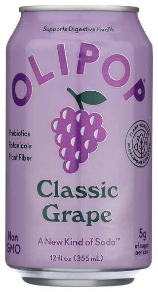 Olipop Soda Preb Classic Grape - No Plunge - Front
