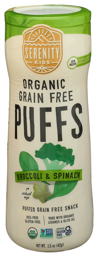 Serenity Kids Puffs Broccoli Spinach - Centre - Front