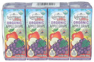 Lakewood Juice Appl Grape 8ct Org - Centre - Front