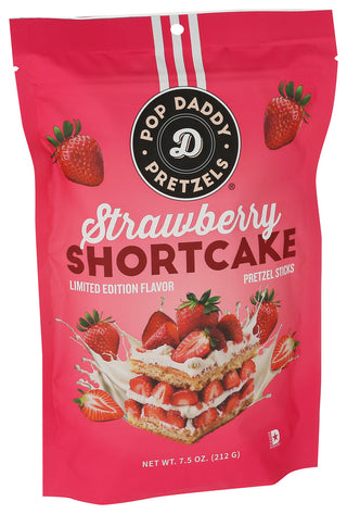 Pop Daddy Popcorn & Pretzels Pretzels Strwbry Shrtck - Left - Front