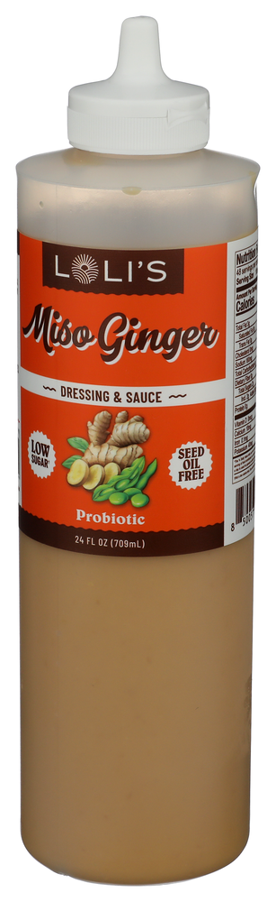 Lolis Foods Dressing Miso Ginger Avo - Right - Front