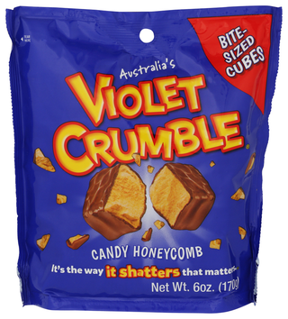 Violet Crumble Chocolate Cubes Bite Szd - Centre - Front