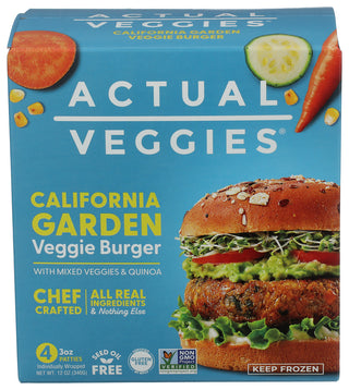 Actual Veggies Burger Veggie Cali Gardn - Centre - Front