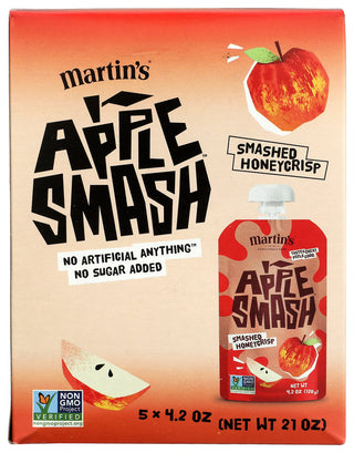 Apple Smash Applesauce Honecrisp 5pk - No Plunge - Front