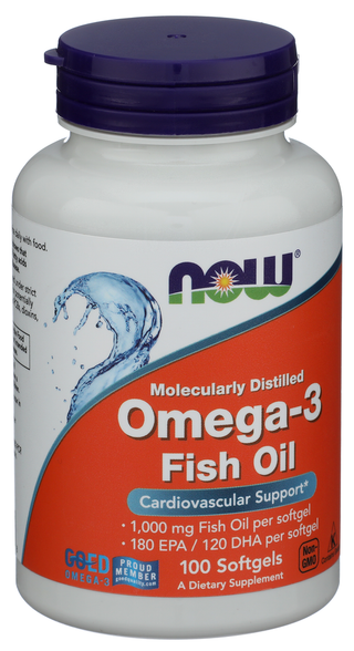 Now Omega 3 Fish Oil - Left - Front