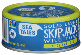 Sea Tales Oil Olive Skipjack Tuna - Left - Front