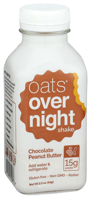 Oats Overnight Shake Choc Peanut Butter - Left - Front