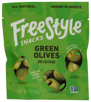 Freestyle Snacks Olives Green Orig - No Plunge - Front