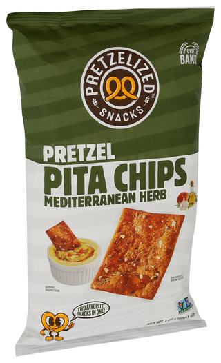Pretzelized Snacks Chips Pretzel Pita Mdtrn - Left - Front