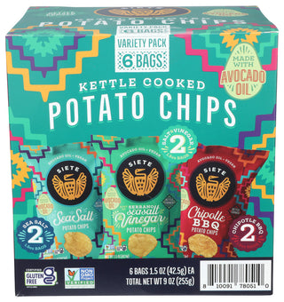 Siete Chips Pto 6pk Variety - Centre - Front