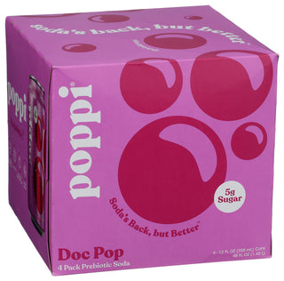 Poppi Soda Prebtc Doc Pop 4pk - Left - Front