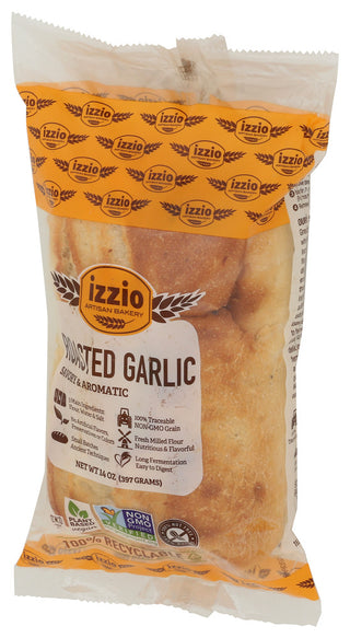 Izzio Artisan Bakery Bread Roasted Garlic Tb - Right - Front