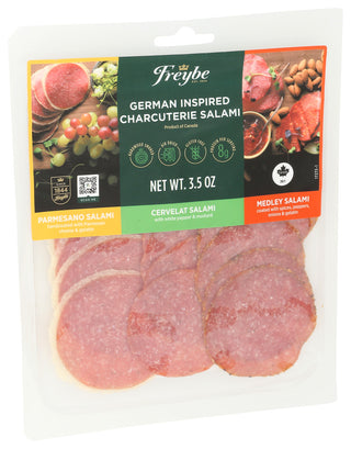 Freybe Salami Parmesano Cervelat Medl - Left - Front