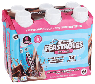 Feastables Milk Protein Choc 6ct - Left - Front