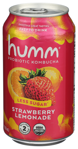 Humm Kombucha Strwbrry Lmnade - Right - Front