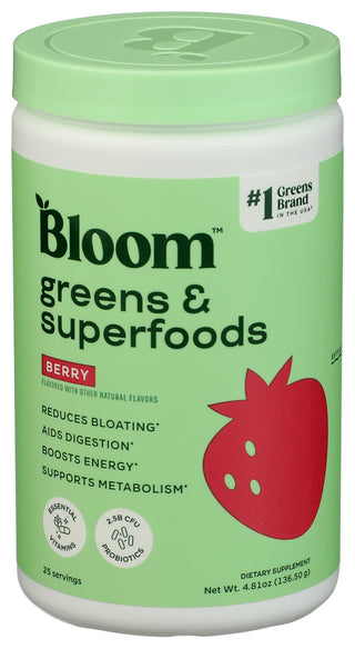 Bloom Nutrition Green Superfood Berry - Centre - Front