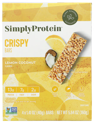 Simplyprotein Bar Snack Lemon Coco 4pk - No Plunge - Front