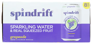 Spindrift Water Sprk Grapeade 8pk - No Plunge - Front