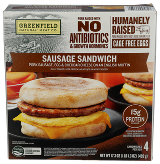 Greenfield Sandwich Brkfst Sausage - Centre - Front