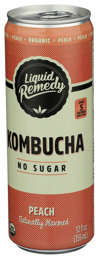 Liquid Remedy Kombucha Peach Org - Right - Front